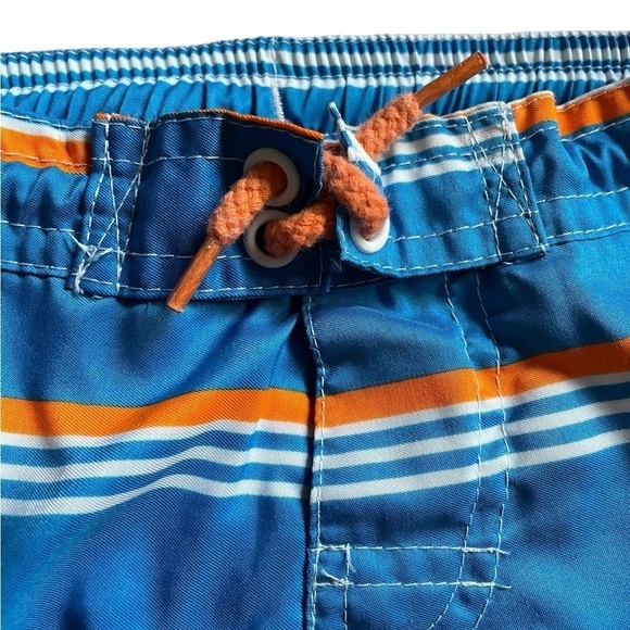 UV Skinz Infant Boys’ Striped Swim Trunks 12-18mos Blue Orange White - Picture 5 of 6
